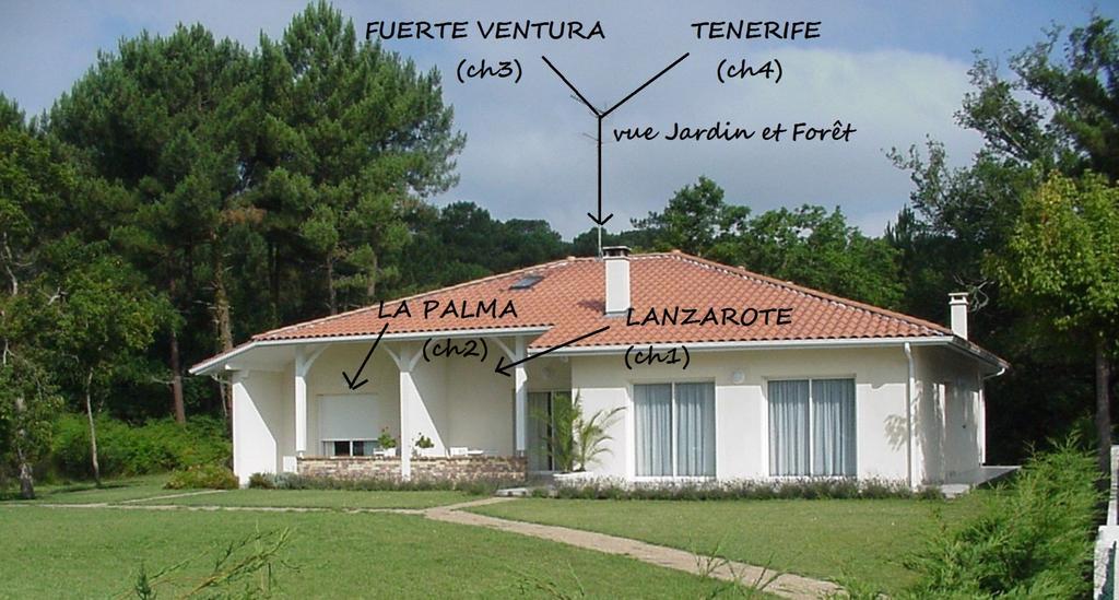 Chambres "Blanches" , Batiment Secondaire Hotel La Caravelle, Vue Jardin Biscarrosse-Plage Exterior photo